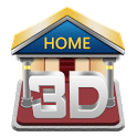 3d home launcher logo