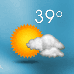 3d sense clock weather logo