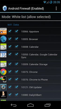 Android Firewall  – 안드로이드 방화벽 2.3.5 1
