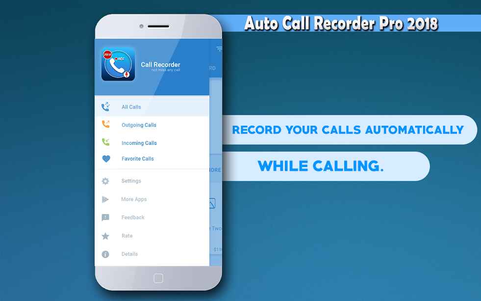 Auto Call Recorder Pro 2018 – 오토 콜 레코더 프로 2018 (프로) 1.0 1