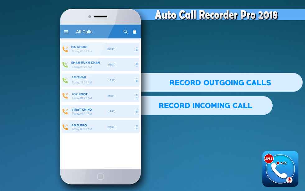 Auto Call Recorder Pro 2018 – 오토 콜 레코더 프로 2018 (프로) 1.0 2