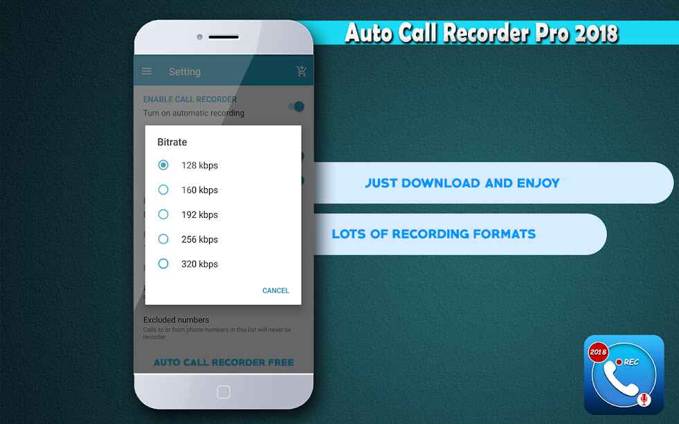 Auto Call Recorder Pro 2018 – 오토 콜 레코더 프로 2018 (프로) 1.0 6