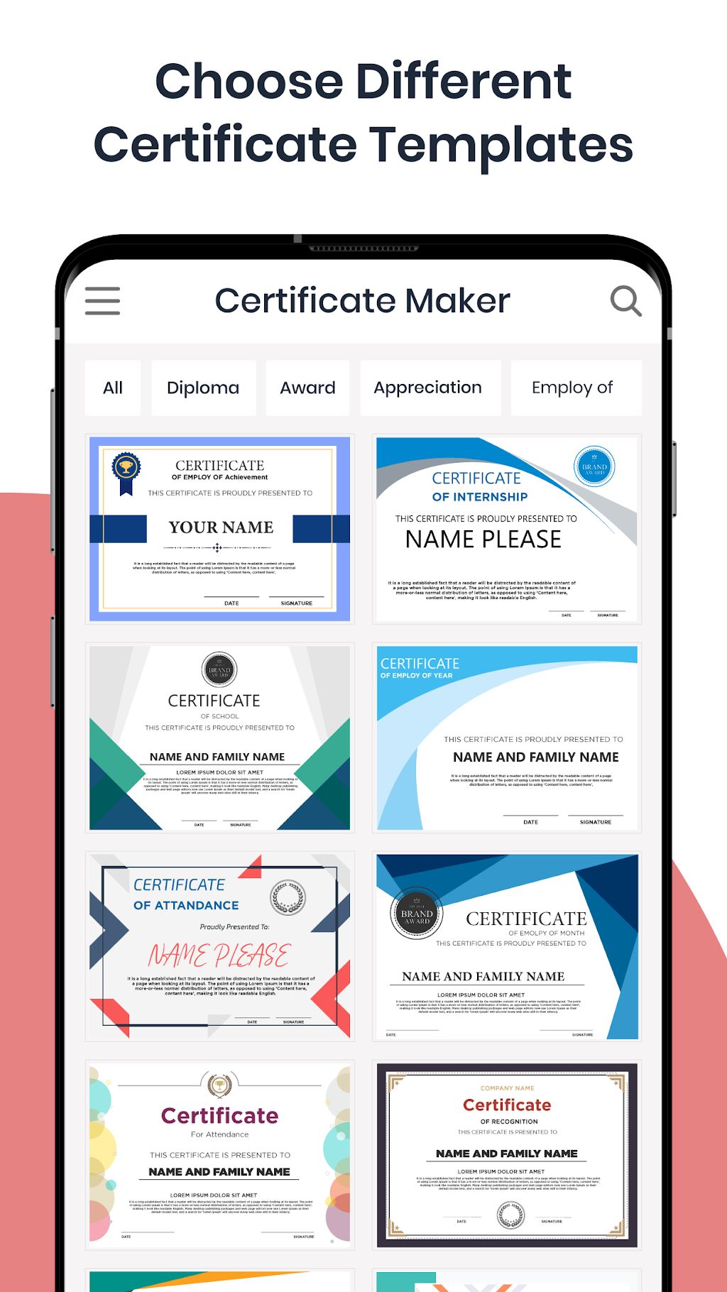 Certificate Maker Certificate Generator App – 증명서 제작기 증명서 생성기 앱 (프리미엄) 4.9.4 9