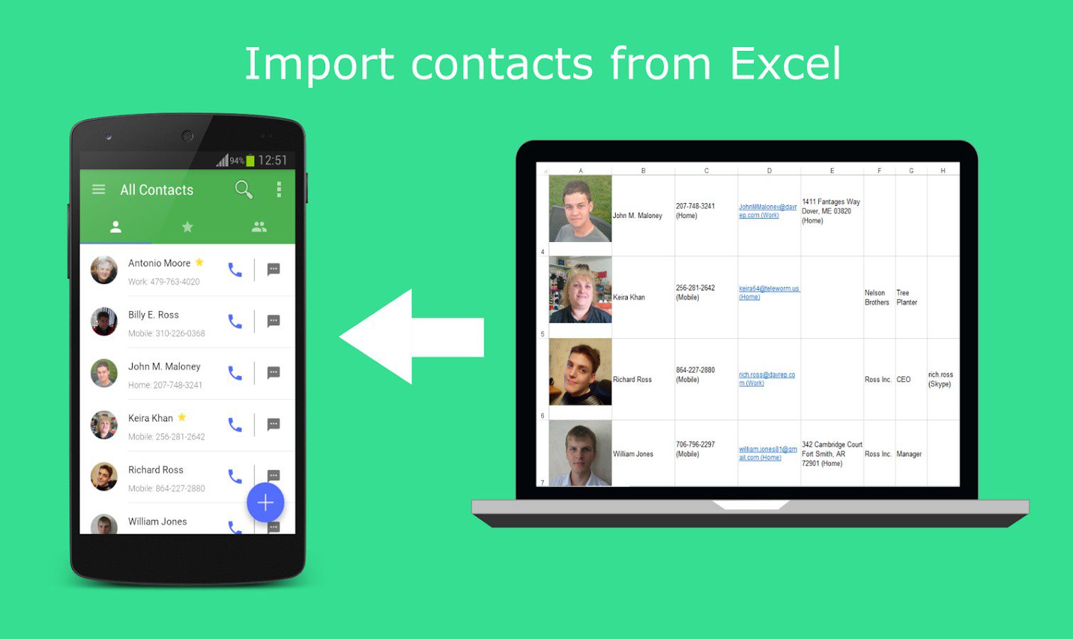 Contact Excel Export  – 연락처 엑셀 내보내기 1.1 6