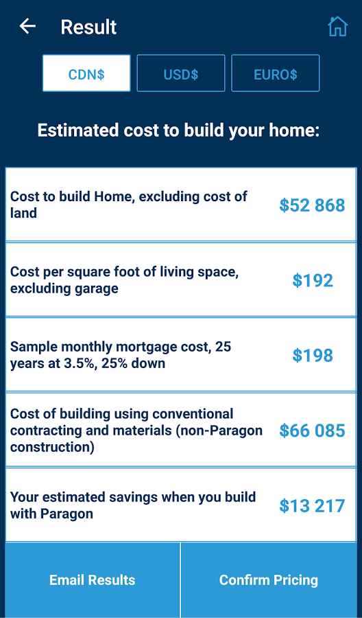 Custom Home Cost Calculator – 맞춤형 주택 비용 계산기 2.0 3