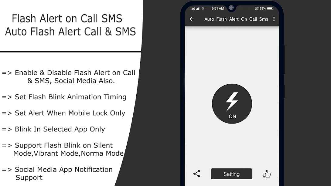 Flash on Call and SMS : Automatic flashlight 2019 – 전화 및 SMS에 플래시: 자동 플래시 라이트 2019 1.0.2 1