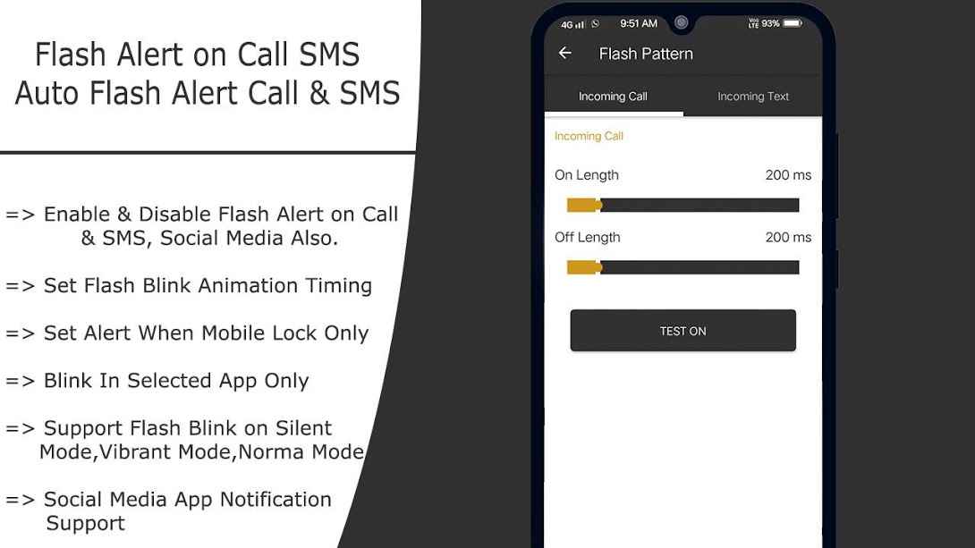 Flash on Call and SMS : Automatic flashlight 2019 – 전화 및 SMS에 플래시: 자동 플래시 라이트 2019 1.0.2 4