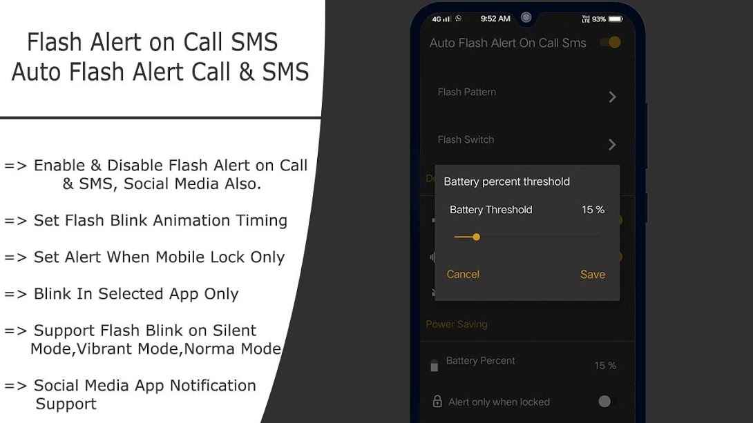 Flash on Call and SMS : Automatic flashlight 2019 – 전화 및 SMS에 플래시: 자동 플래시 라이트 2019 1.0.2 5