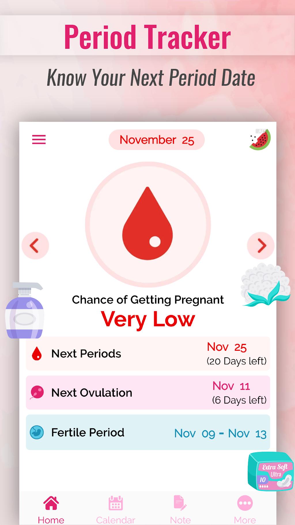 Ovulation Calculator & Calendar to Track Fertility (프로) 1.24.1 3