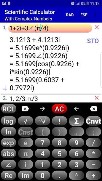 Scientific Calculator | Complex Number | Graphics – 과학 계산기 | 복소수 | 그래픽 1.3.7.3 2