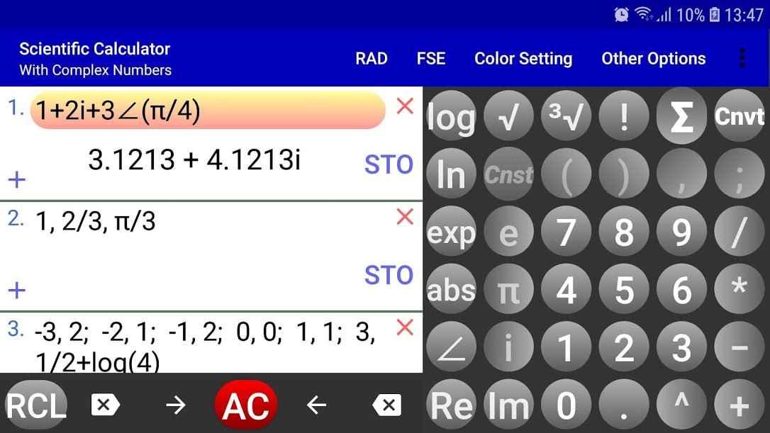 Scientific Calculator | Complex Number | Graphics – 과학 계산기 | 복소수 | 그래픽 1.3.7.3 3