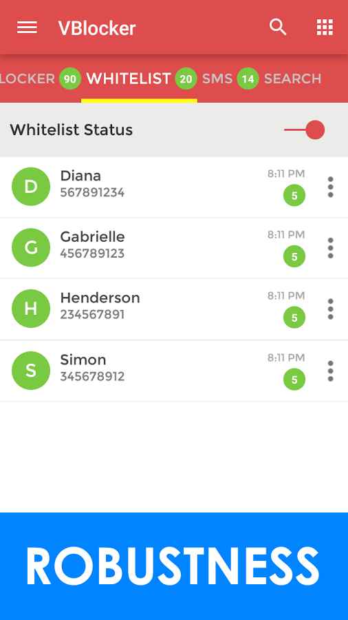 VBlocker: Call and Sms Blocker Premium  – V블로커: 전화 및 문자 차단기 프리미엄 (프리미엄) 3.0.5 8