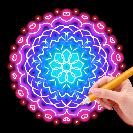 doodle master glow art logo