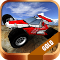 dust offroad racing gold game logo