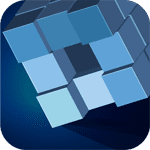 grey cubes 3d brick breaker logo