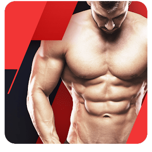 home workout 6 pack abs fitness exercise logo