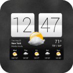 sense v2 flip clock weather logo