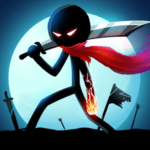 stickman ghost ninja warrior logo