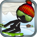 stickman ski racer logo