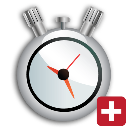 stopwatch timer plus logo