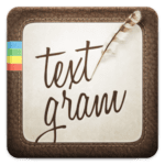 textgram write on photos logo