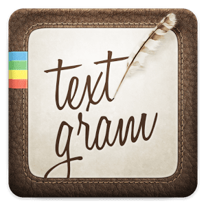 textgram write on photos logo