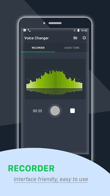 Voice changer: Recorder and Audio tune – 음성 변환기: 녹음기 및 오디오 조정 2.8 1